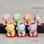 Ensemble de 7 Petits Chats Japonais